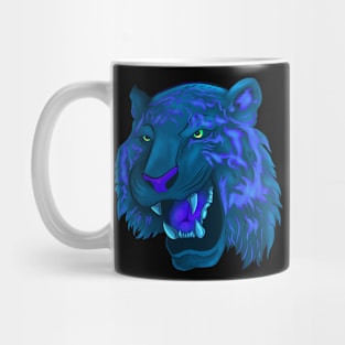 Blue Neon Tiger Mug